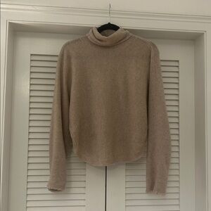 Vince taupe wool cashmere blend turtleneck sweater, XS